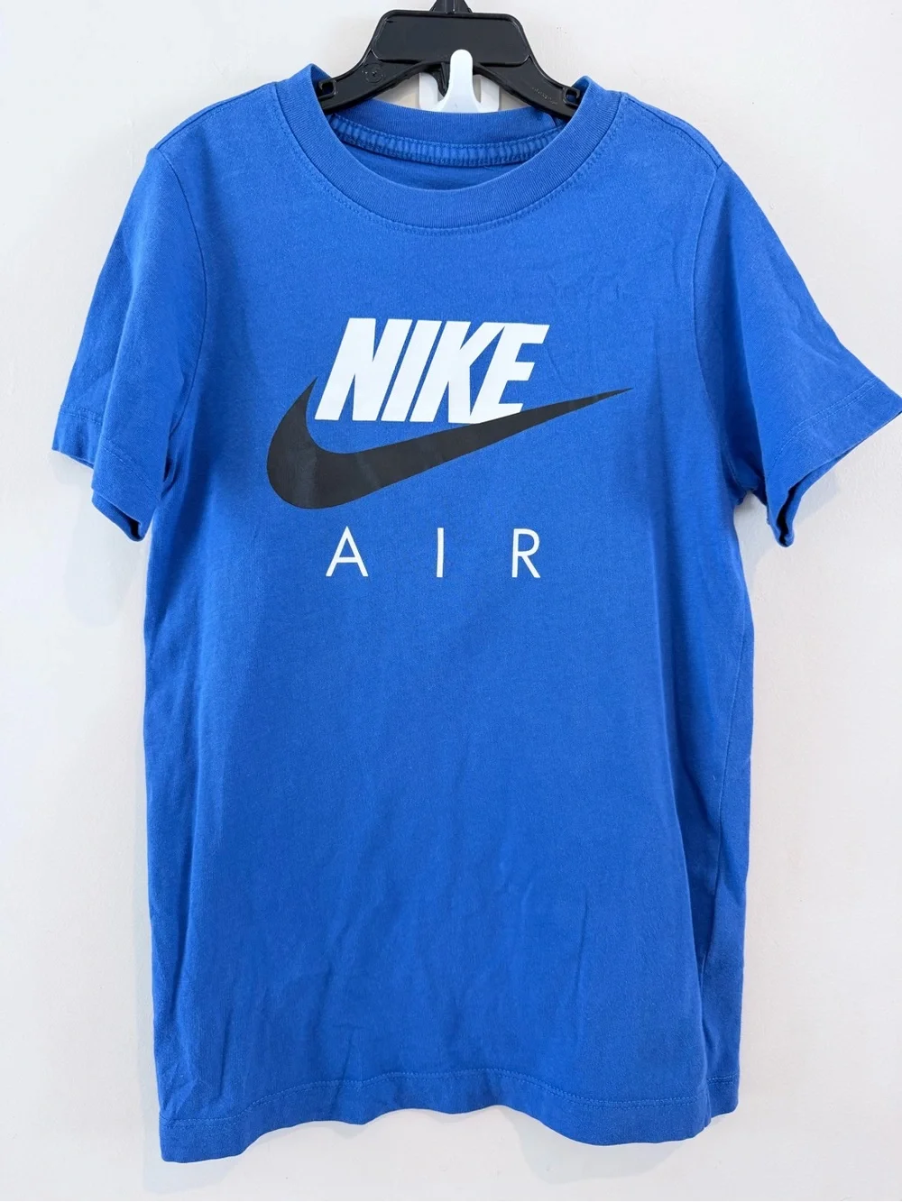 Nike Blue Short Sleeve Tee with Black Swoosh and White Logo